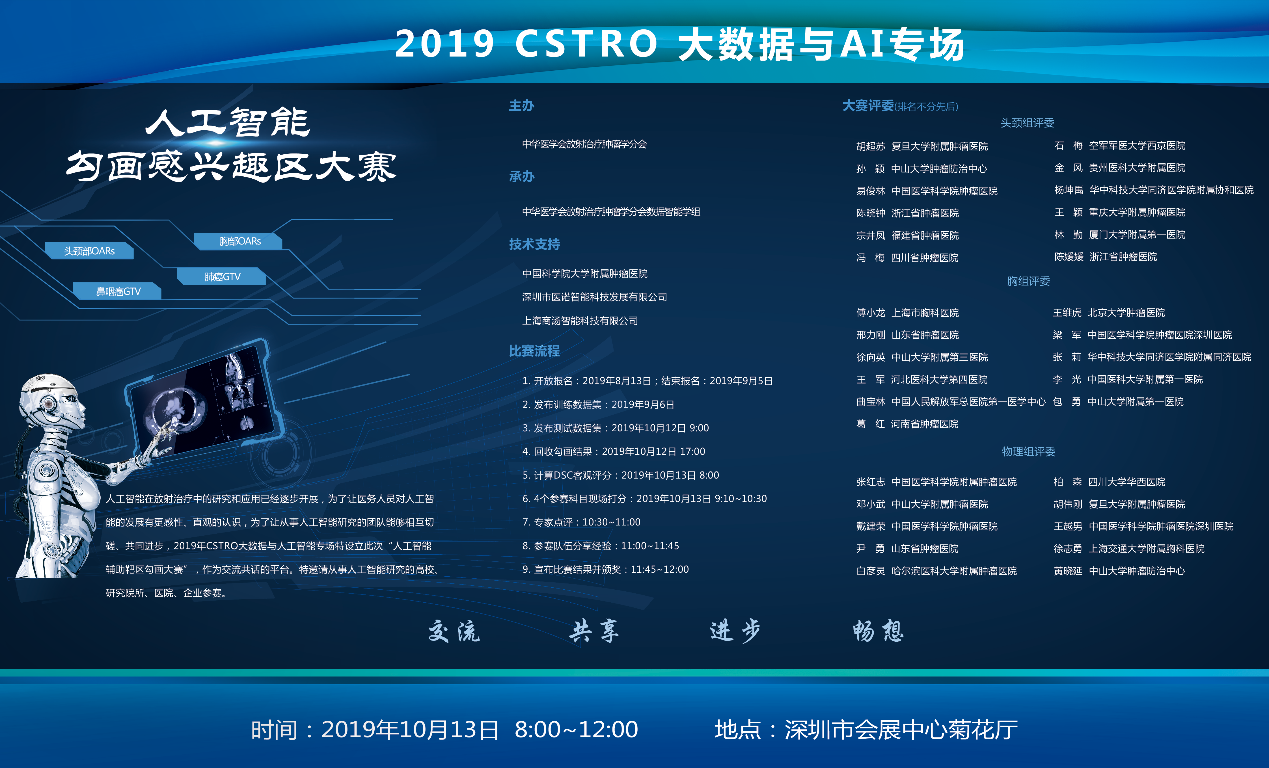 熱烈祝賀全國放療學(xué)術(shù)年會首屆CSTRO AI勾畫大賽成功舉辦